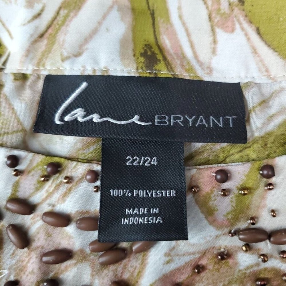 Lane Bryant Poncho Top Plus Size 22/24 Beaded Sheer Kimono Sleeve Pullover Multi - Picture 6 of 7